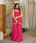 Modern Rani Pink Sharara Suit Set for Women | Festive & Wedding Wear