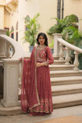 Breathtaking Faux Georgette Rich Sequins Embroidered Top Sharara Suit - Ethnicwish