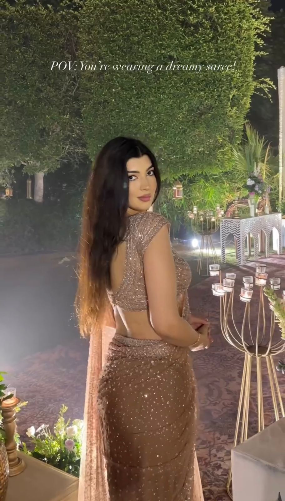 Premium Golden Net Saree with Sequins & Dori Work – Party Wear Designer Saree with Unstitched Blouse