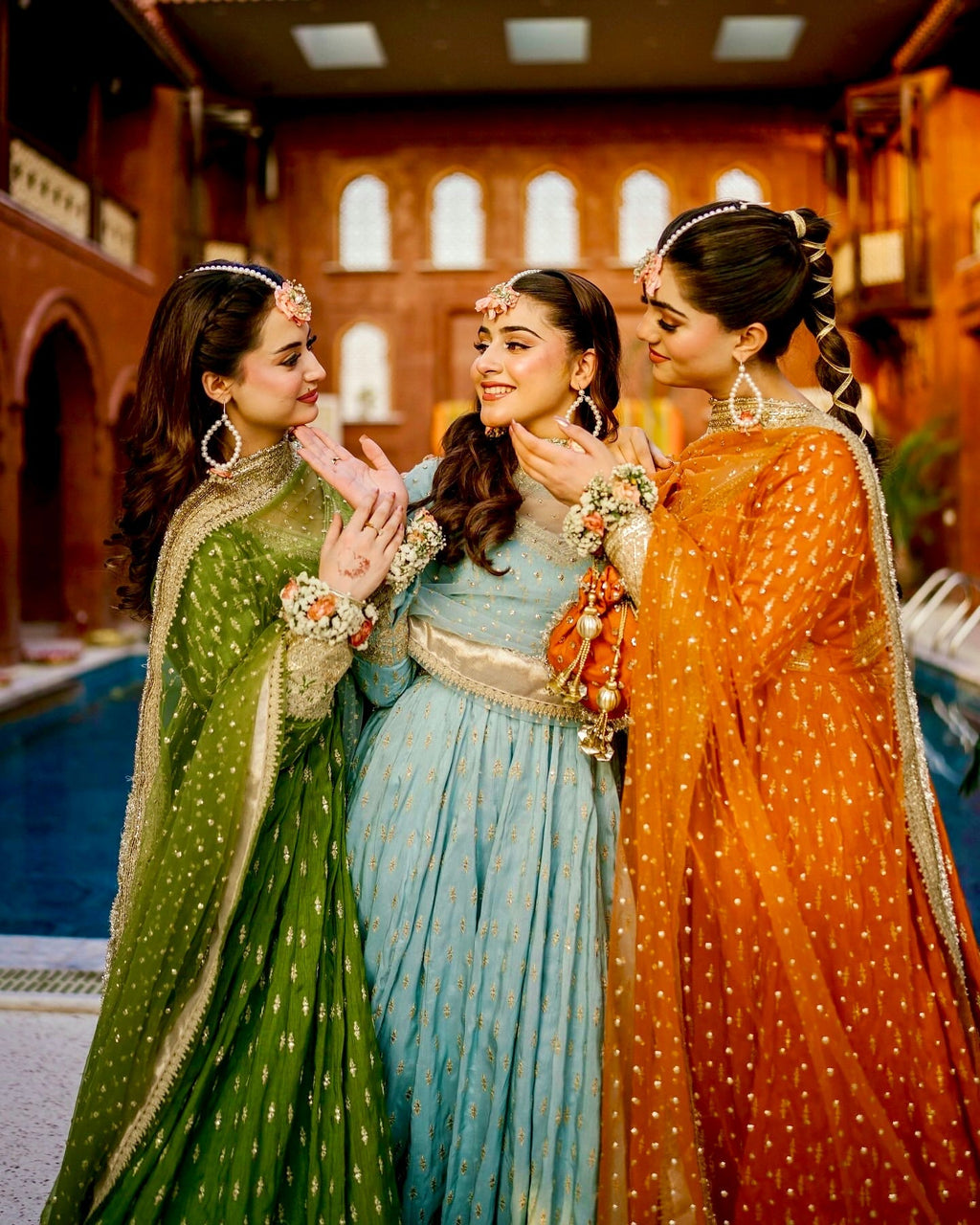 Elegant Chinon Silk Embroidered Anarkali Pant Set – Fully Stitched & Ready to Wear - ETHNICDEAL