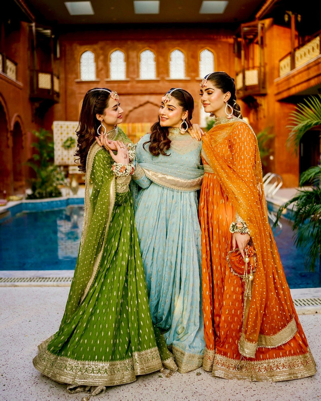 Elegant Chinon Silk Embroidered Anarkali Pant Set – Fully Stitched & Ready to Wear - ETHNICDEAL