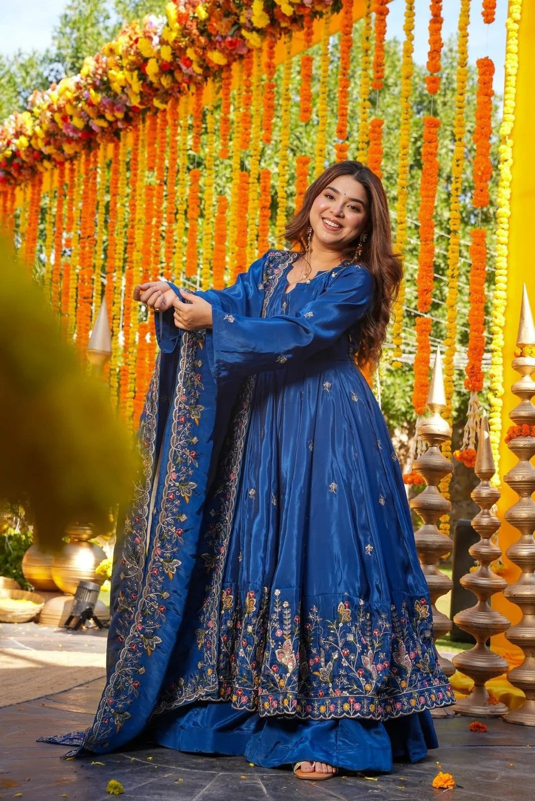 Aamani Floral Anarkali Anarkali Suit Set