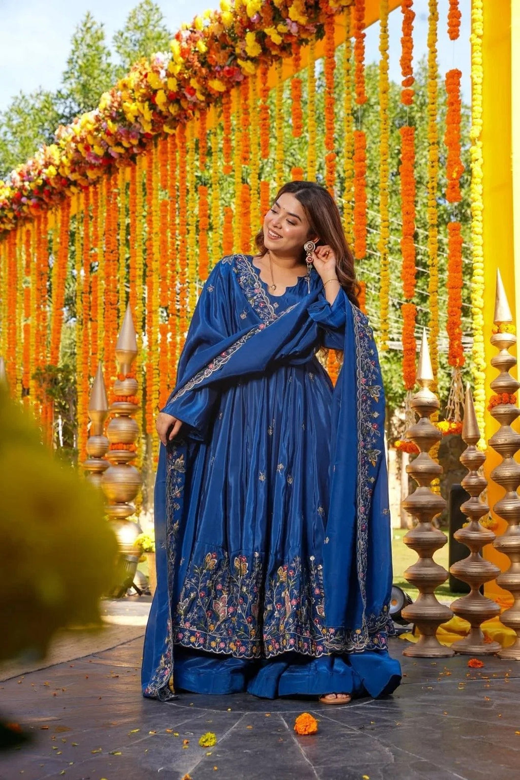 Aamani Floral Anarkali Anarkali Suit Set