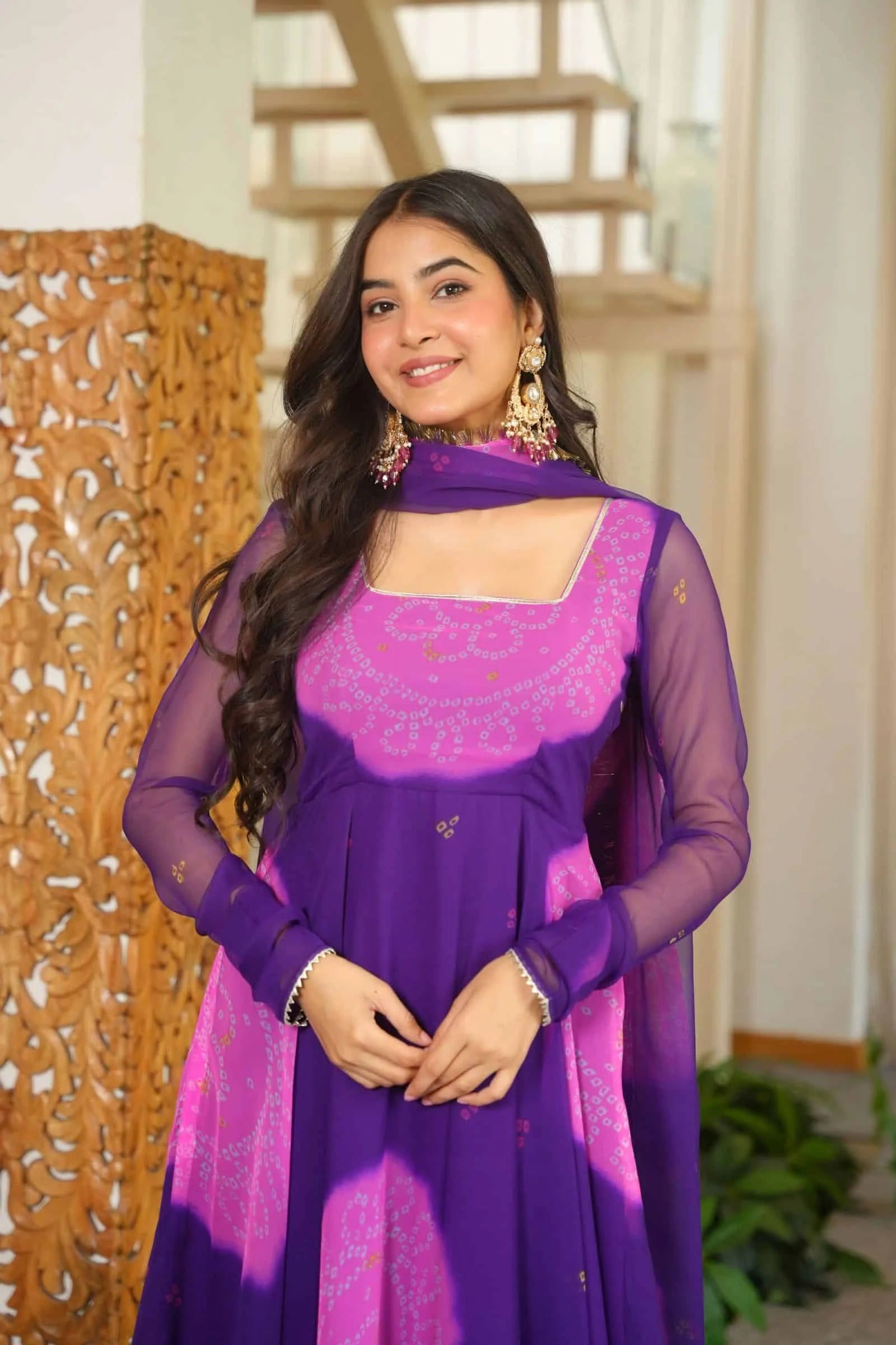 Rimjhim Neavy blue-pink Chunari Suit Set