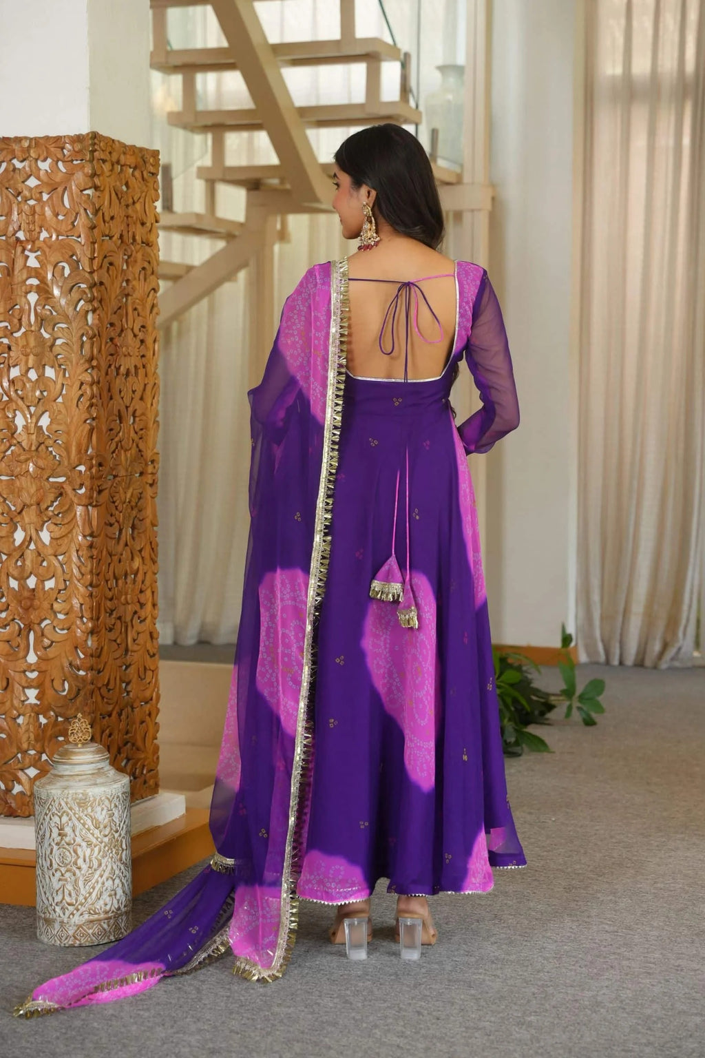 Rimjhim Neavy blue-pink Chunari Suit Set