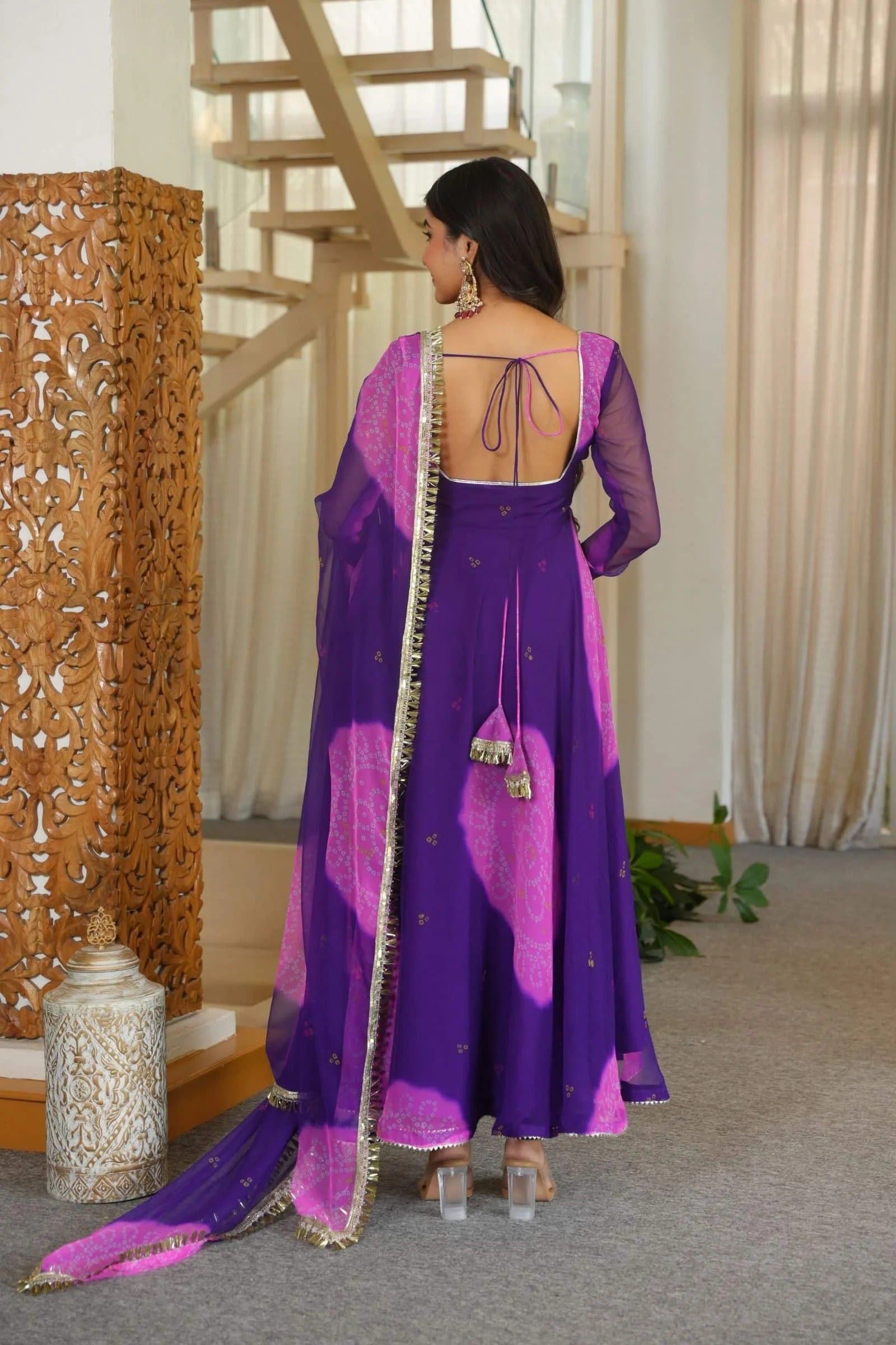 Rimjhim Neavy blue-pink Chunari Suit Set