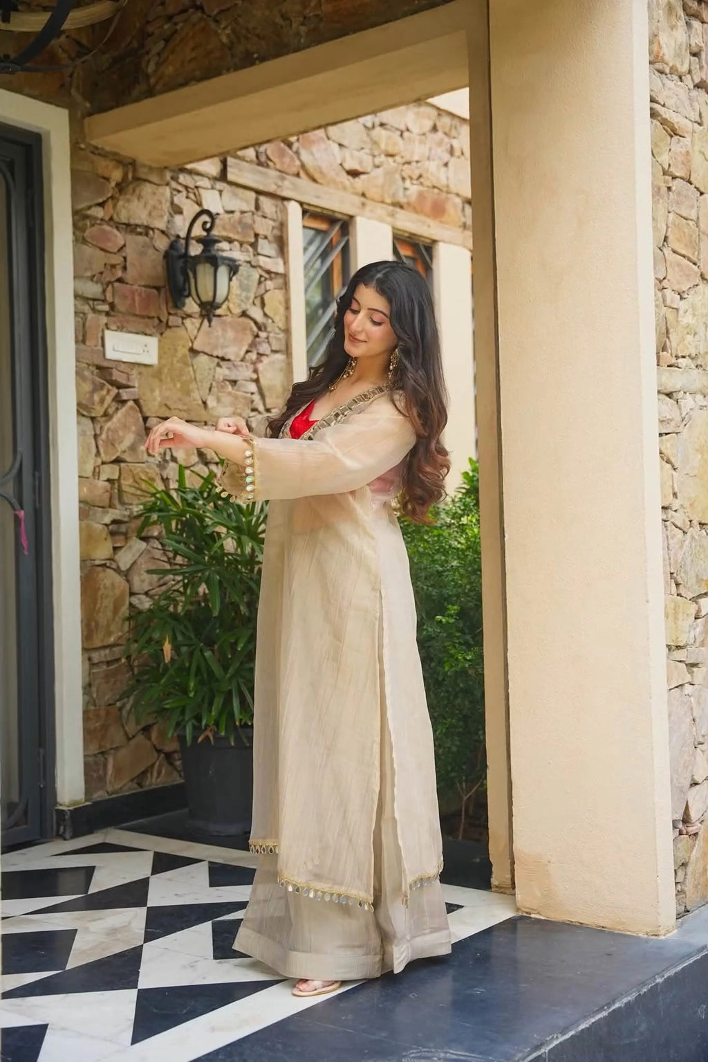 Trendy Indo-Western Festive Anarkali Set
