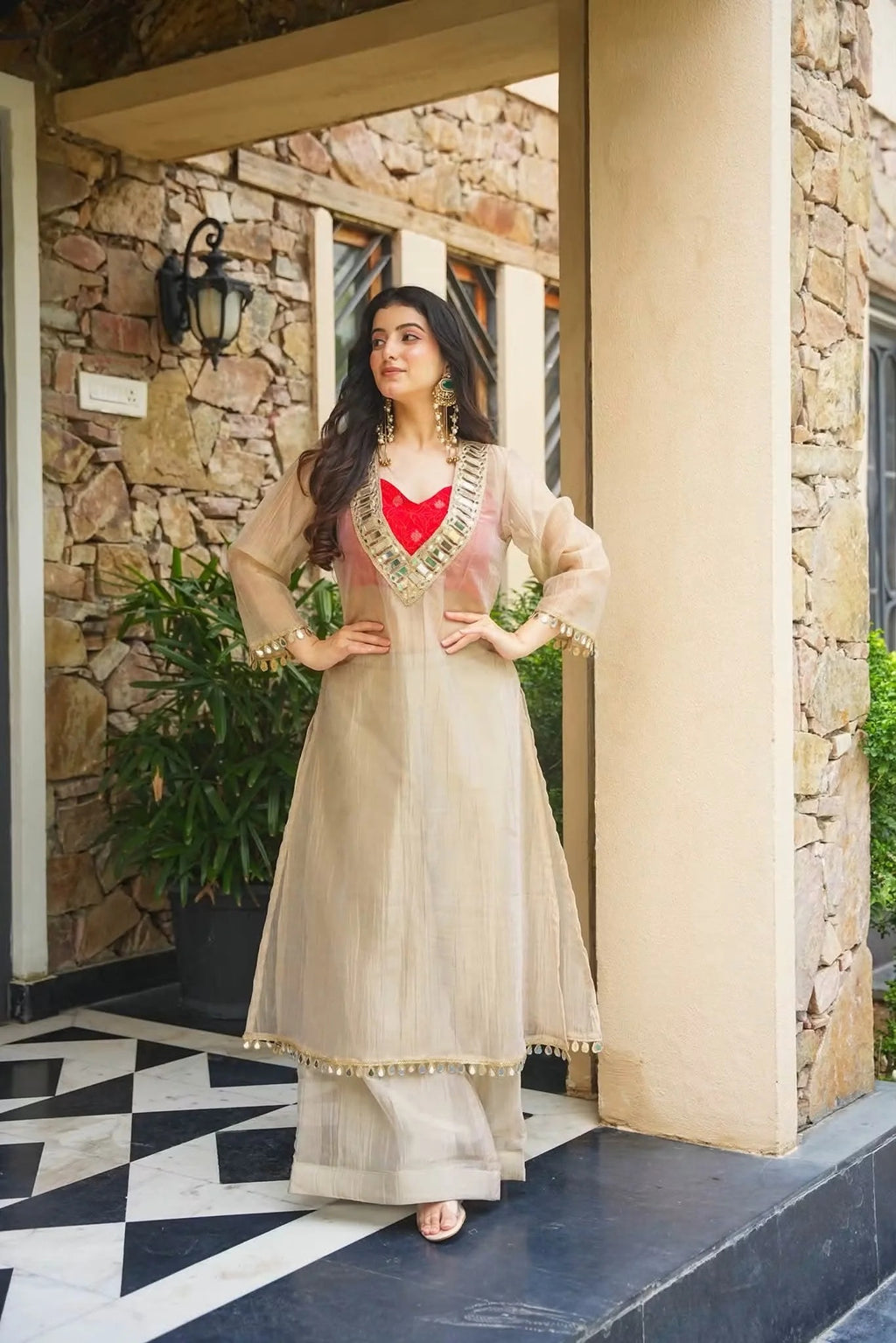 Trendy Indo-Western Festive Anarkali Set