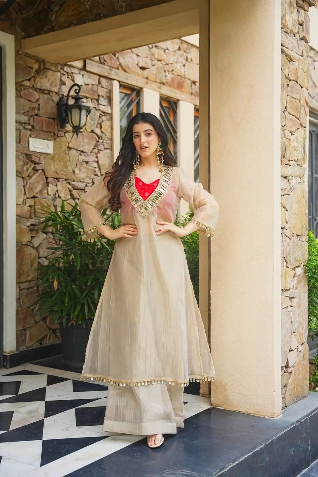 Trendy Indo-Western Festive Anarkali Set