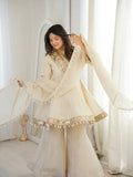 Elegant Mirror Work Sharara Suit Set with Dupatta