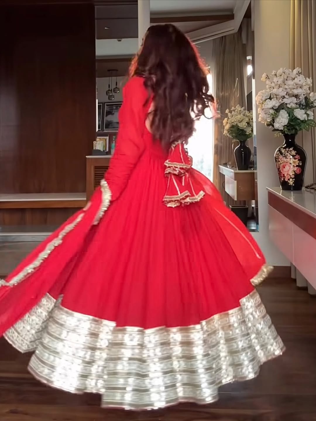 Premium Red Special Anarkali Suit Set
