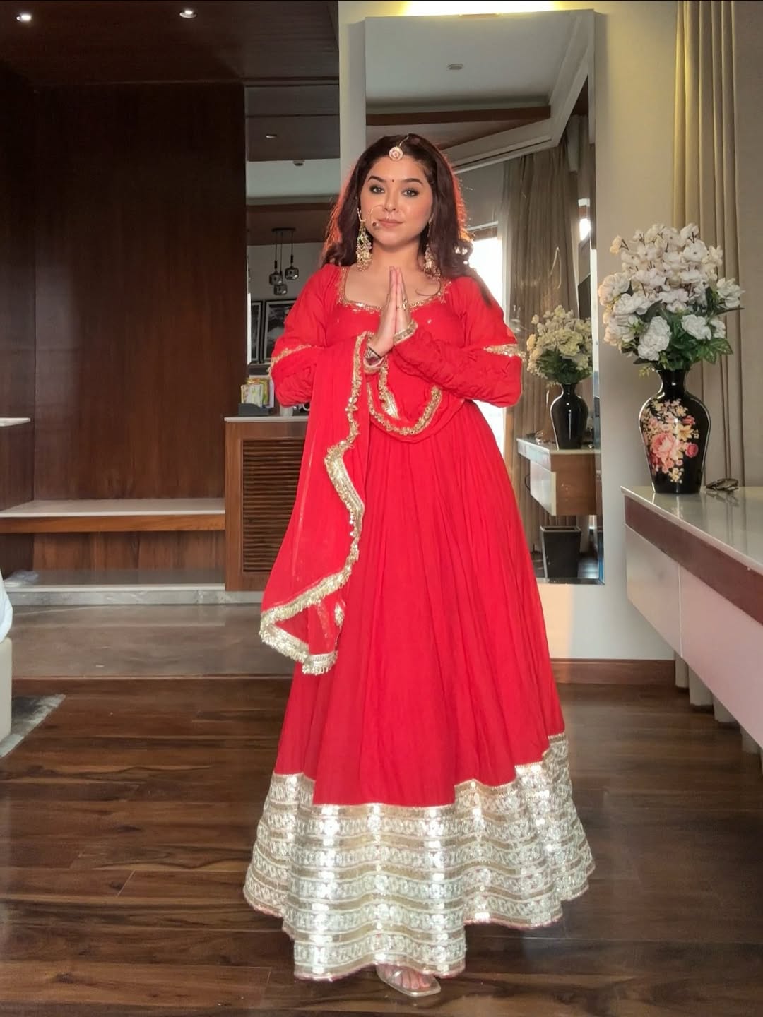 Premium Red Special Anarkali Suit Set