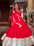Premium Red Special Anarkali Suit Set